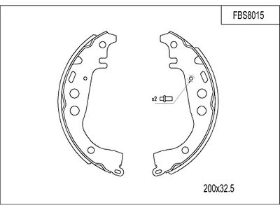 FBS8015 FI.BA Комплект тормозных колодок
