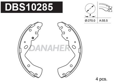 DBS10285 DANAHER Комплект тормозных колодок