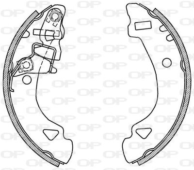 BSA213200 OPEN PARTS Комплект тормозных колодок