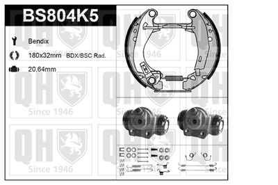BS804K5 QUINTON HAZELL Комплект тормозных колодок