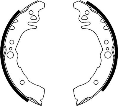 8DB355000381 HELLA Комплект тормозных колодок