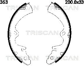 810050353 TRISCAN Комплект тормозных колодок