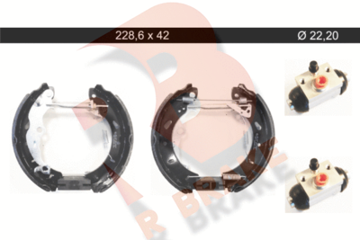 79RBKT0129 R BRAKE Комплект тормозных колодок