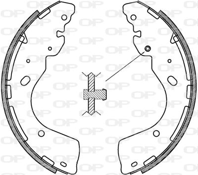 BSA223300 OPEN PARTS Комплект тормозных колодок