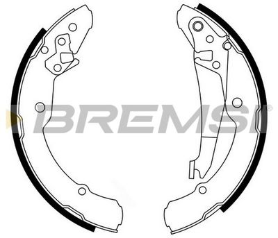 GF0473 BREMSI Комплект тормозных колодок