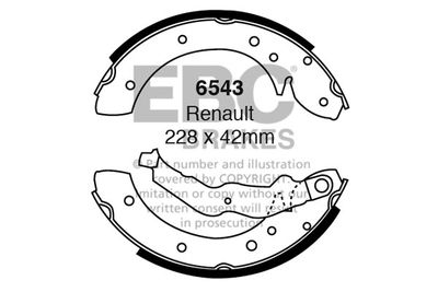 6543 EBC Brakes Комплект тормозных колодок