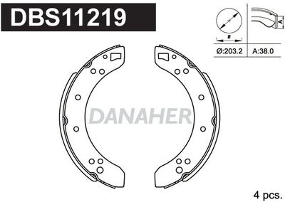 DBS11219 DANAHER Комплект тормозных колодок
