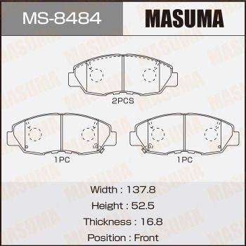 MS8484 MASUMA Комплект тормозных колодок