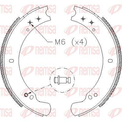 416200 REMSA Комплект тормозных колодок