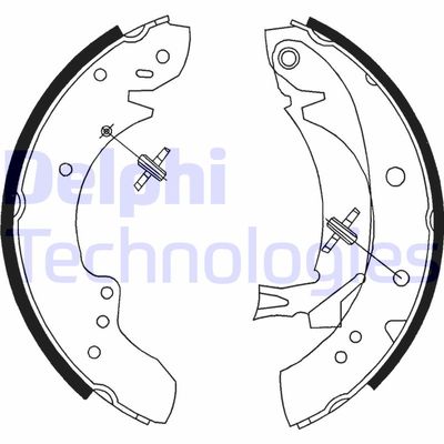 LS1712 DELPHI Комплект тормозных колодок