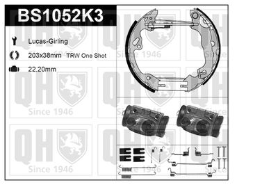 BS1052K3 QUINTON HAZELL Комплект тормозных колодок
