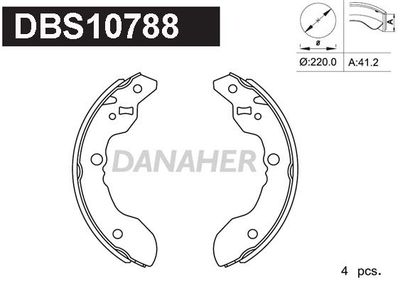 DBS10788 DANAHER Комплект тормозных колодок