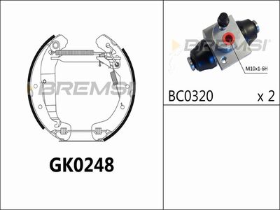 GK0248 BREMSI Комплект тормозных колодок