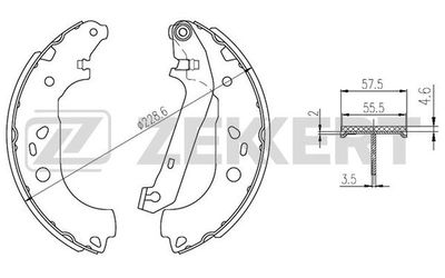BK4279 ZEKKERT Комплект тормозных колодок