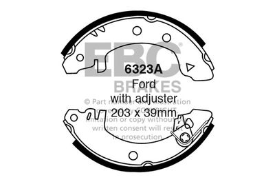 6323A EBC Brakes Комплект тормозных колодок