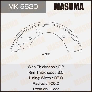 MK5520 MASUMA Комплект тормозных колодок
