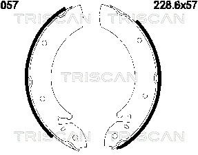 810016057 TRISCAN Комплект тормозных колодок