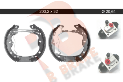 79RBKT0121 R BRAKE Комплект тормозных колодок