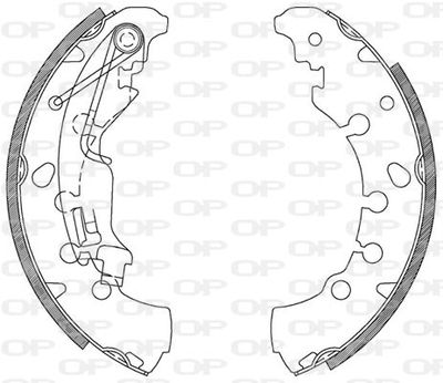 BSA208500 OPEN PARTS Комплект тормозных колодок