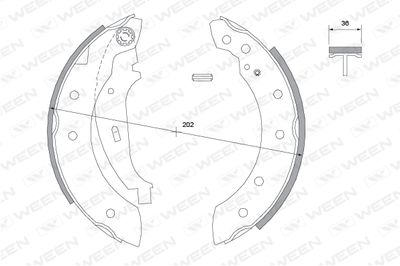 1522010 WEEN Комплект тормозных колодок