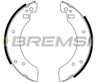 GF0201 BREMSI Комплект тормозных колодок