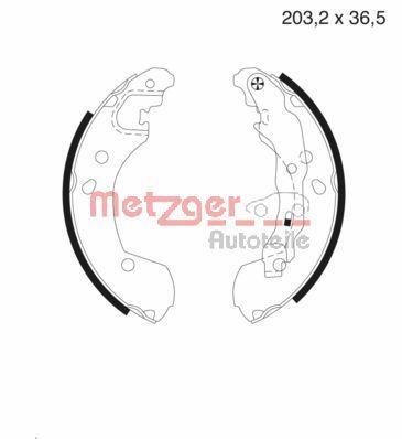 MG985 METZGER Комплект тормозных колодок