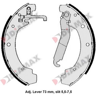 N01220 DIAMAX Комплект тормозных колодок