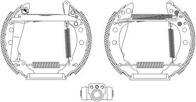 8DB355003721 HELLA Комплект тормозных колодок