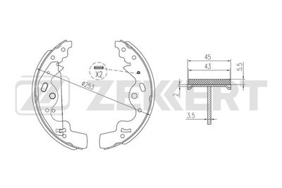 BK4062 ZEKKERT Комплект тормозных колодок