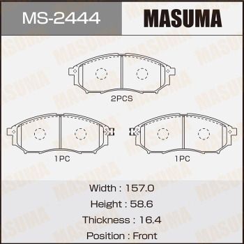 MS2444 MASUMA Комплект тормозных колодок