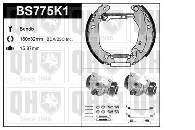 BS775K1 QUINTON HAZELL Комплект тормозных колодок