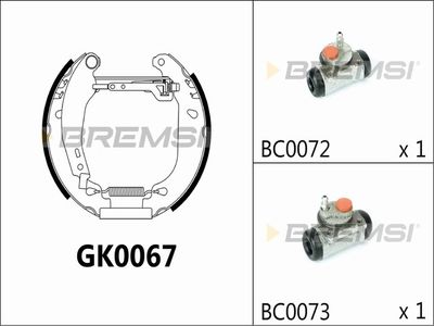 GK0067 BREMSI Комплект тормозных колодок