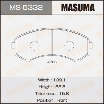 MS5332 MASUMA Комплект тормозных колодок