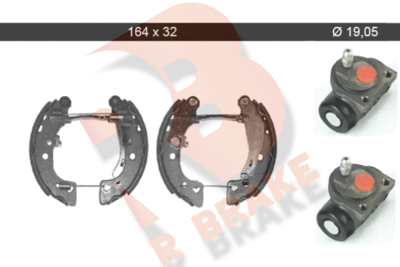 79RBKT0005 R BRAKE Комплект тормозных колодок