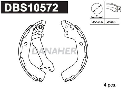 DBS10572 DANAHER Комплект тормозных колодок