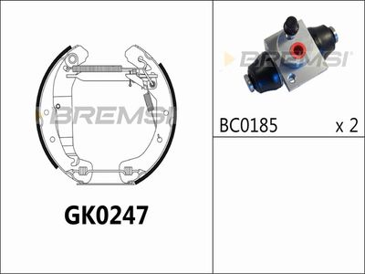 GK0247 BREMSI Комплект тормозных колодок