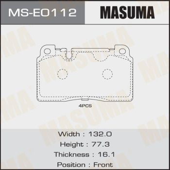 MSE0112 MASUMA Комплект тормозных колодок