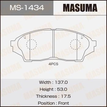 MS1434 MASUMA Комплект тормозных колодок