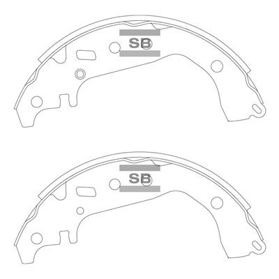 SA252A Hi-Q Комплект тормозных колодок