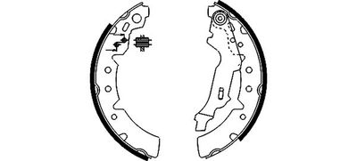 8DB355002391 HELLA Комплект тормозных колодок