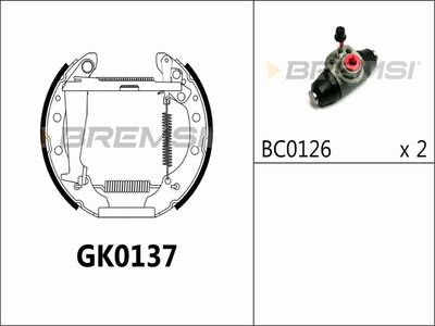 GK0137 BREMSI Комплект тормозных колодок