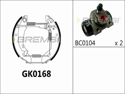 GK0168 BREMSI Комплект тормозных колодок