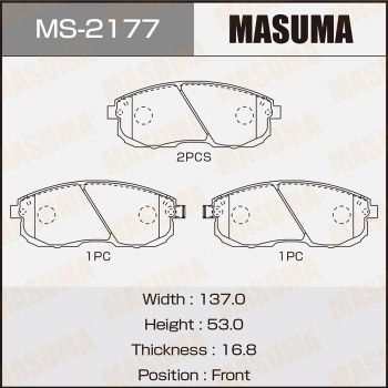 MS2177 MASUMA Комплект тормозных колодок