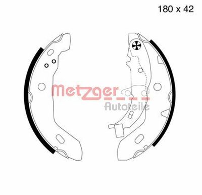 KT2560 METZGER Комплект тормозных колодок