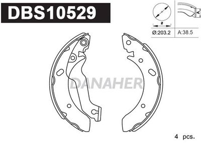 DBS10529 DANAHER Комплект тормозных колодок