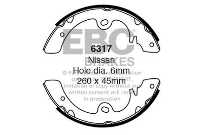 6317 EBC Brakes Комплект тормозных колодок