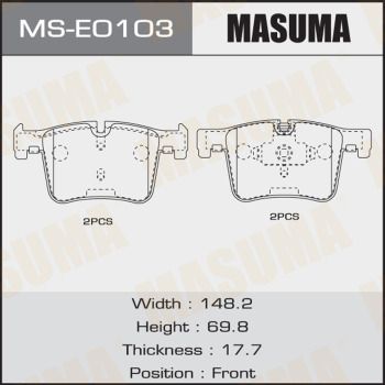 MSE0103 MASUMA Комплект тормозных колодок