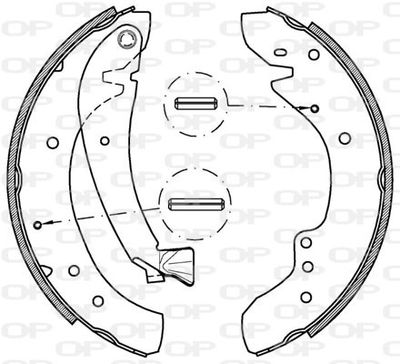 BSA220000 OPEN PARTS Комплект тормозных колодок