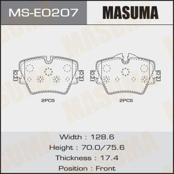 MSE0207 MASUMA Комплект тормозных колодок