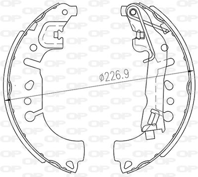 BSA226000 OPEN PARTS Комплект тормозных колодок